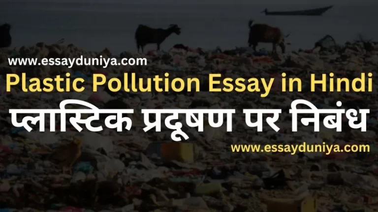 Plastic Pollution Essay in Hindi